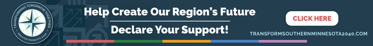 Banner ad Transforming Together Tomorrow Greater Mankato 2024