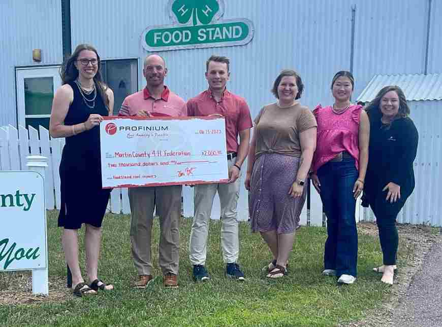 Martin County 4H donation check